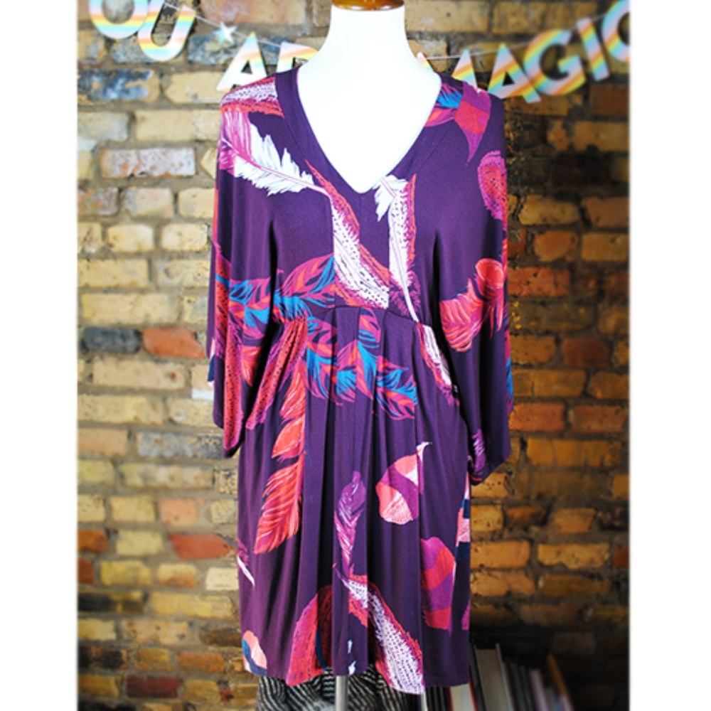 EXPRESS Feather Kimono Dress